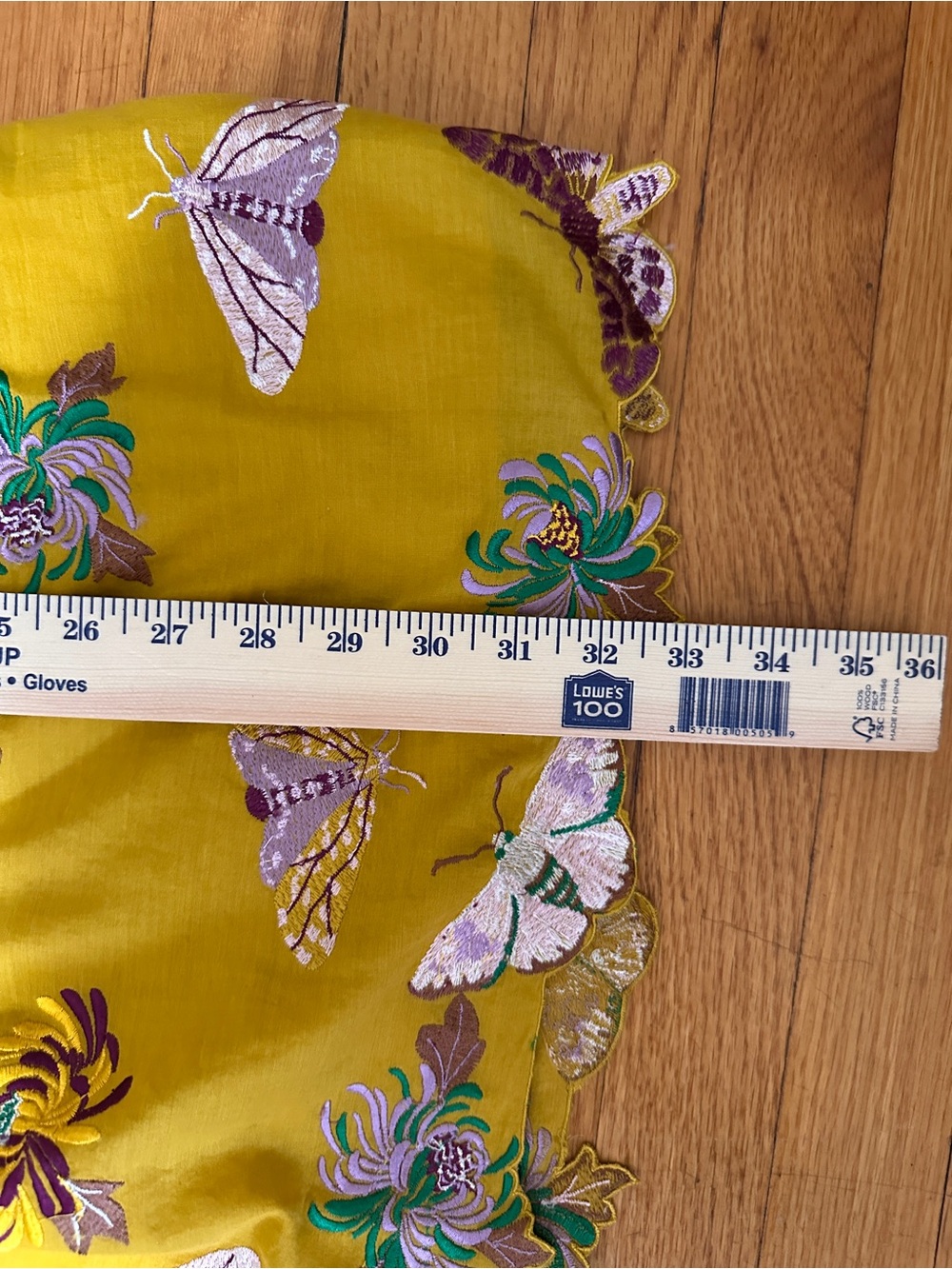 🦋 Maeve Yellow Butterfly Embroidered Midi Skirt - Picture 8 of 11